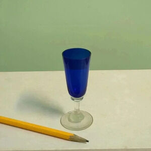Cobalt Blue liqueur  glass